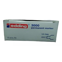 Marcador Permanente Edding 3000 Negro (caja Con 10 Pz)